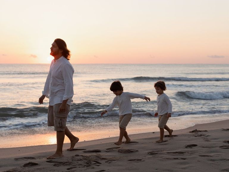 storie di carta fotografia tramonto famiglia